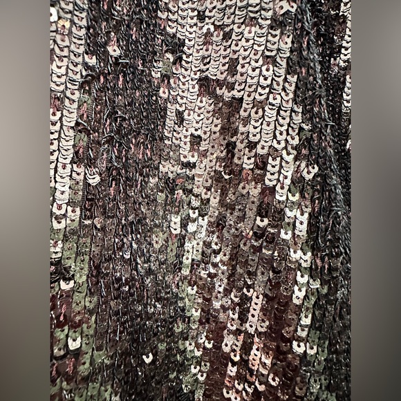 Jonathan Simkhai The Monty Hammered Sequin Blazer Dress in Sable - Picture 11 of 13